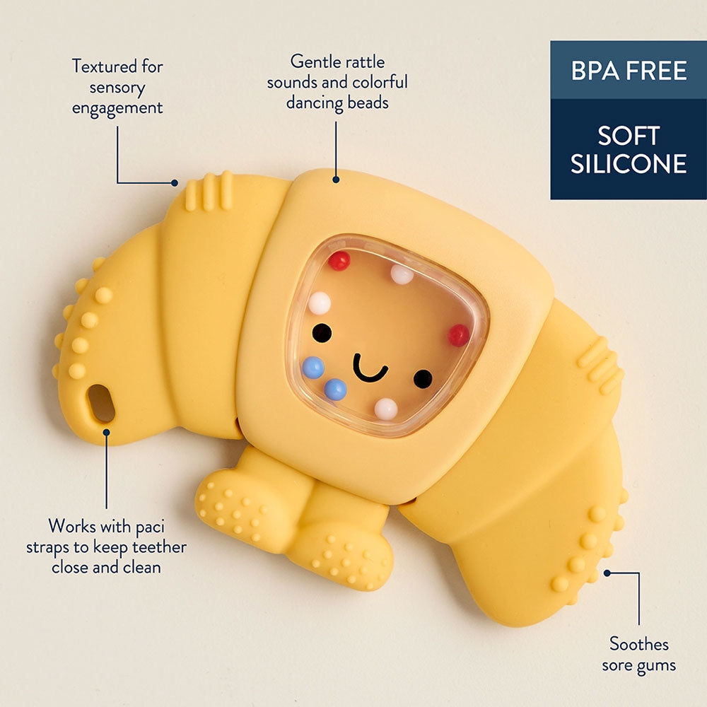 *Itzy Ritzy Sweetie Shake Plus Rattle & Teether - Croissant