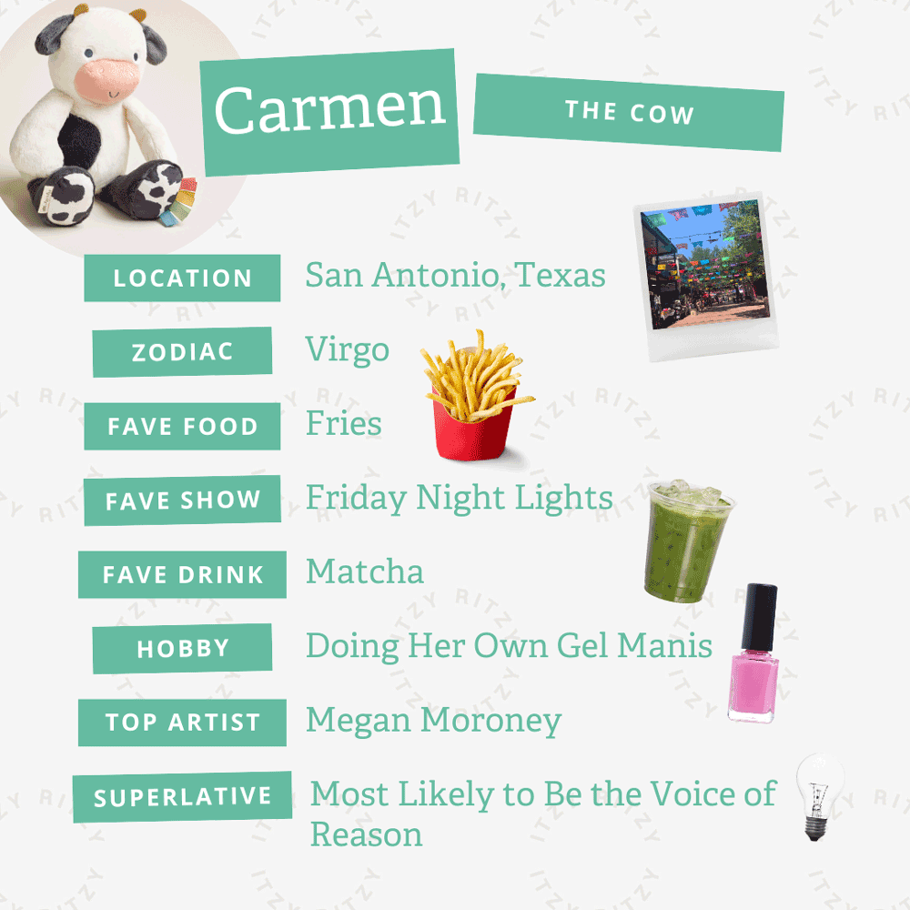 *Itzy Ritzy Sweetie Snuggles - Carmen the Cow 12"