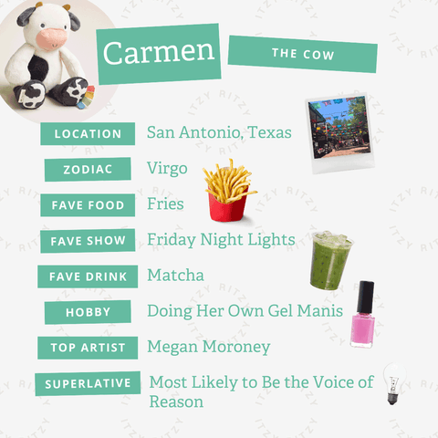 *Itzy Ritzy Sweetie Snuggles - Carmen the Cow 12"