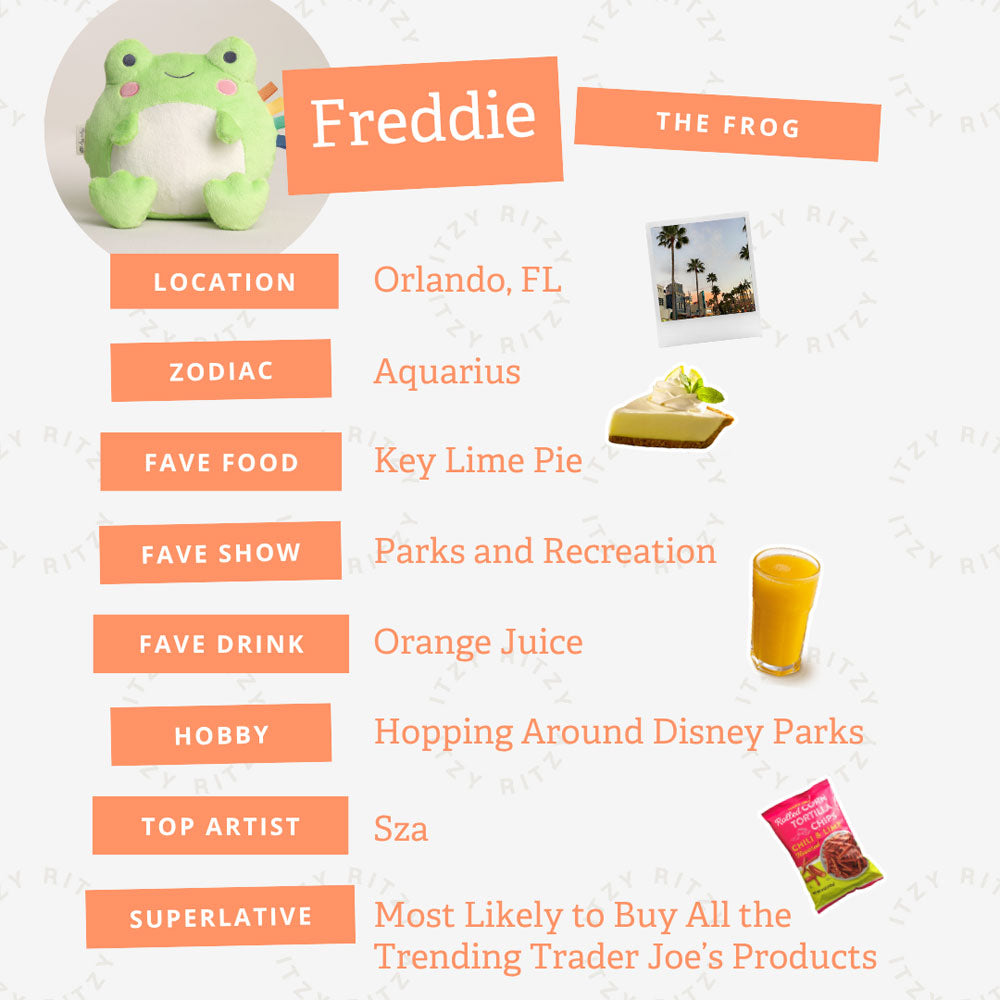 *Itzy Ritzy Sweetie Snuggles - Freddie the Frog 12"