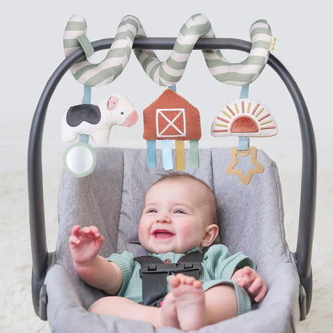 *Itzy Ritzy Bitzy Bespoke Car Seat Spiral Activity Toy - Farm