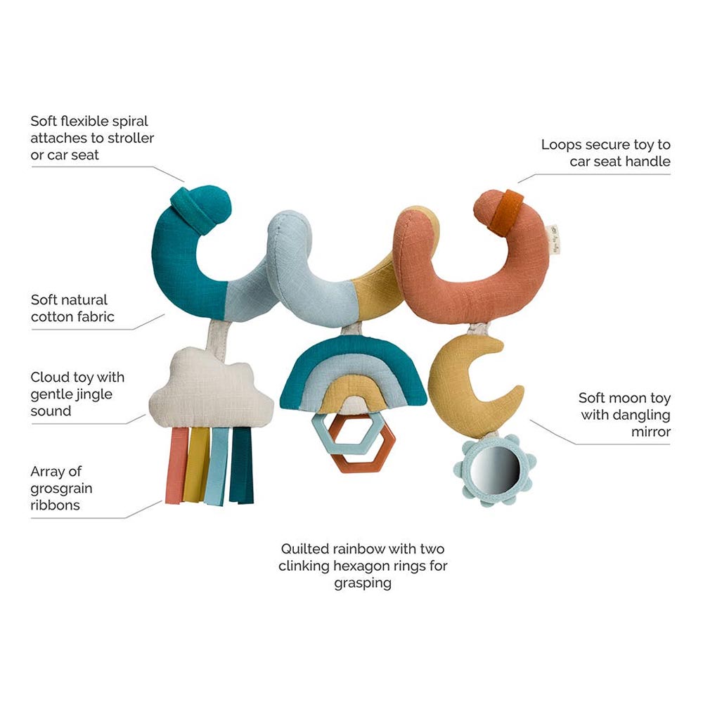 *Itzy Ritzy Bitzy Bespoke Car Seat Spiral Activity Toy - Rainbow