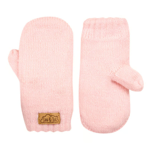 Jan & Jul Knit Mittens - Light Pink