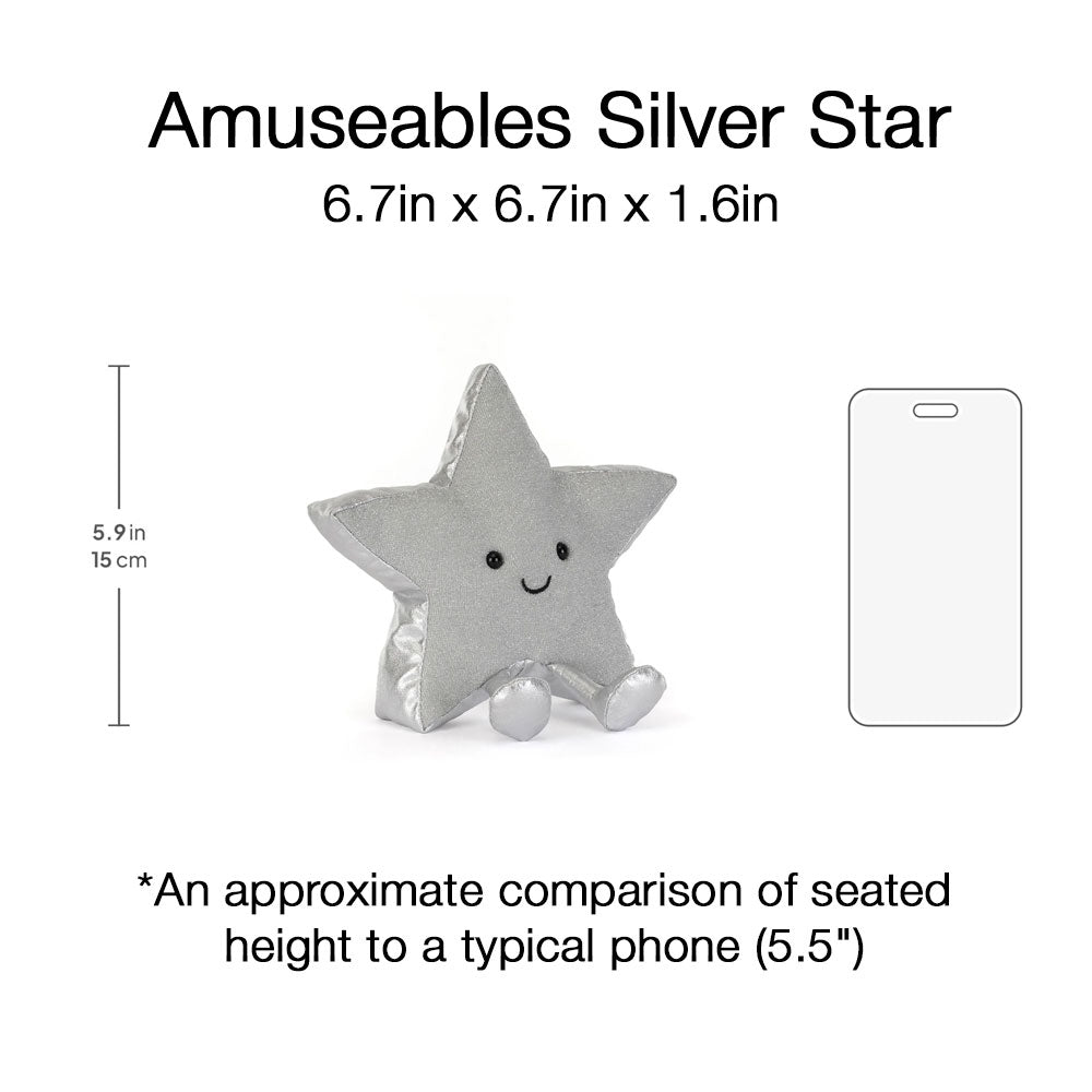 *Jellycat Amuseables Silver Star - 7"