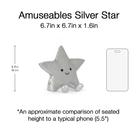 *Jellycat Amuseables Silver Star - 7"