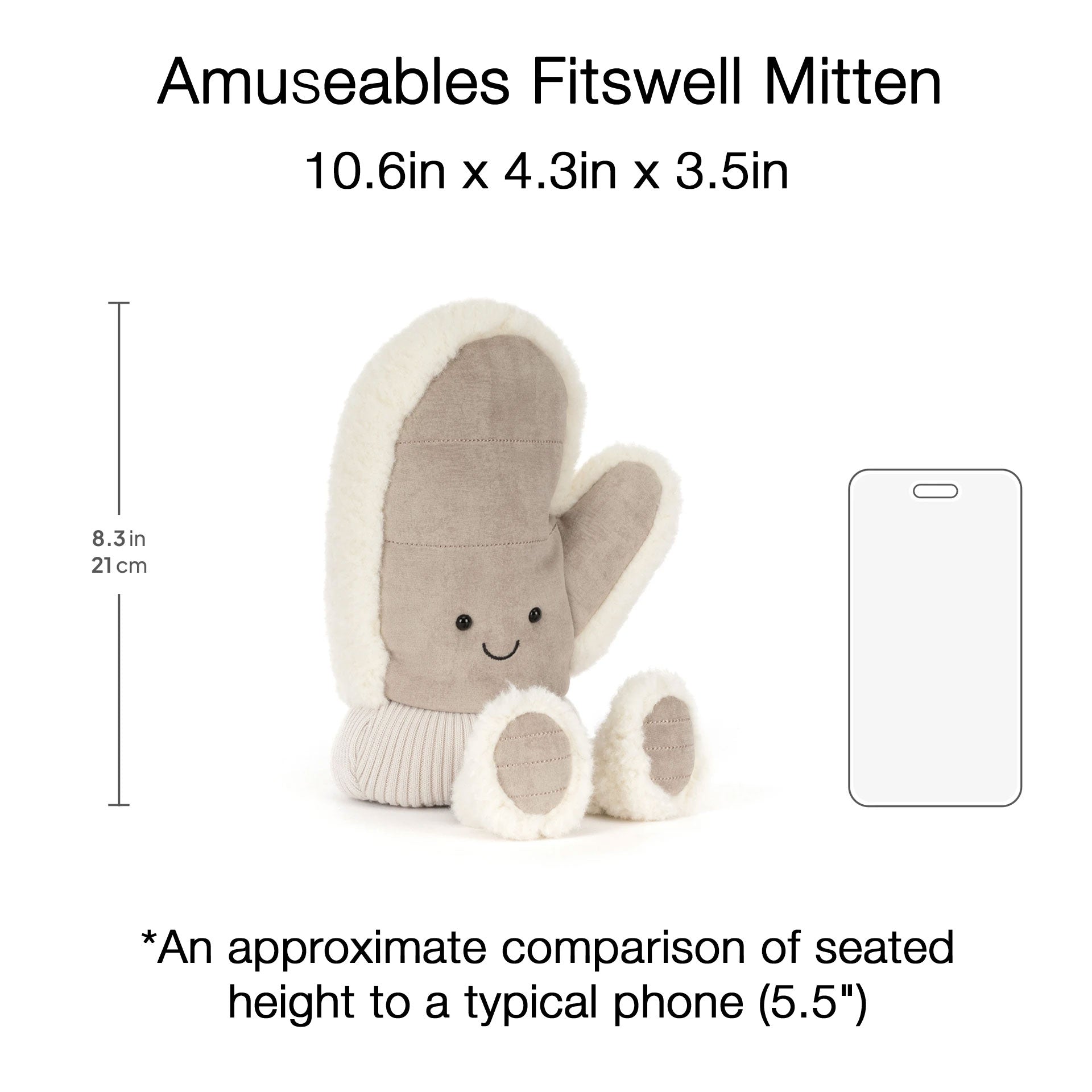 *Jellycat Amuseables Fitswell Mitten - 11"