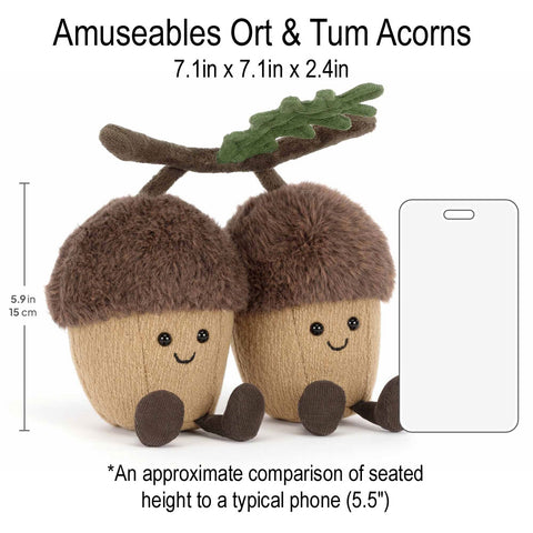 *Jellycat Amuseables Ort & Tum Acorns - 7"