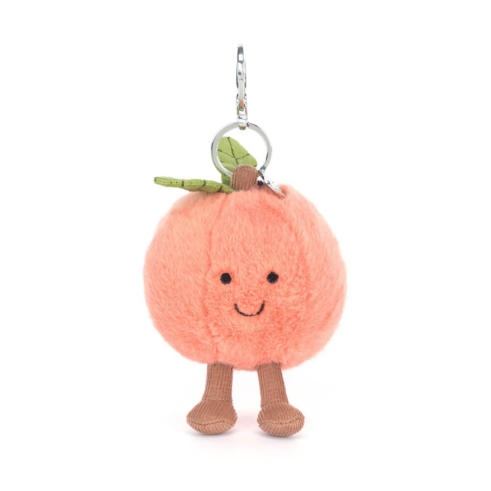 *Jellycat Amuseables Peach Bag Charm - 6"