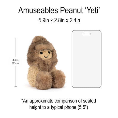 *Jellycat Amuseables Peanut Yeti - 6"