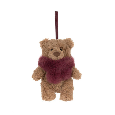*Jellycat Bartholomew Bear Winter Warmer Decoration - 4"
