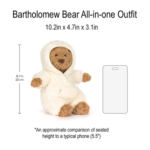 *Jellycat Bartholomew Bear All-in-one Outfit - 10"