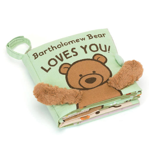 Jellycat Bartholomew Bear Loves You Fabric Book