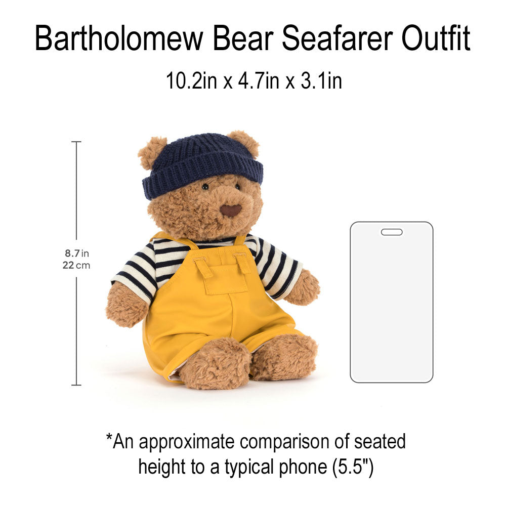 *Jellycat Bartholomew Bear Seafarer Outfit - 10"