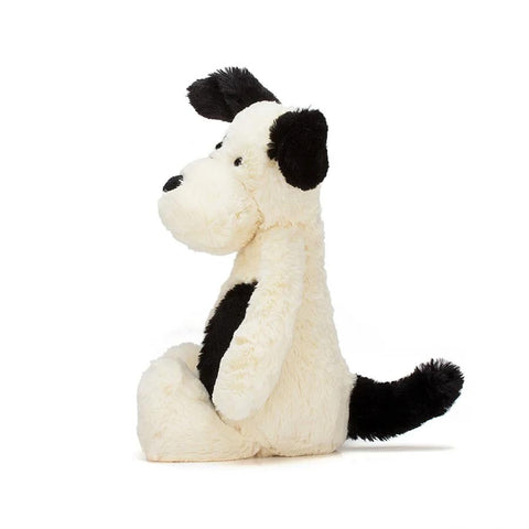 *Jellycat Bashful Puppy (Black & Cream) Original - 12"