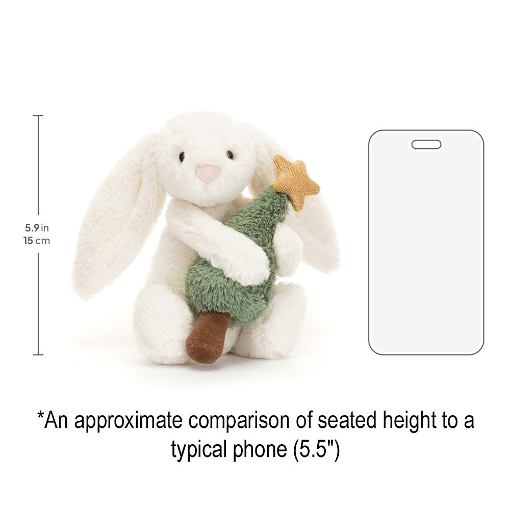 *Jellycat Bashful Bunny with Christmas Tree - 7"