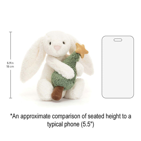 *Jellycat Bashful Bunny with Christmas Tree - 7"