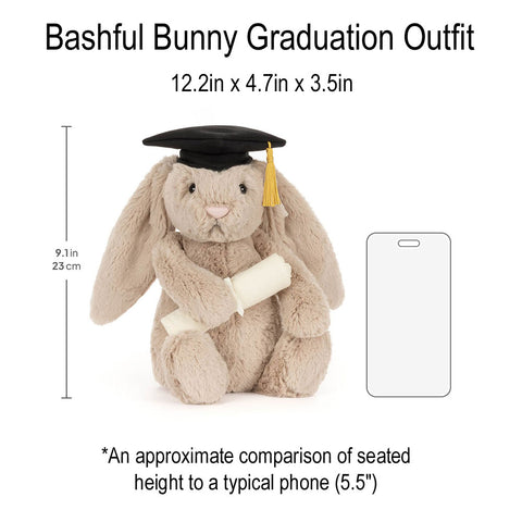 *Jellycat Bashful Bunny Graduation Outfit - 12"
