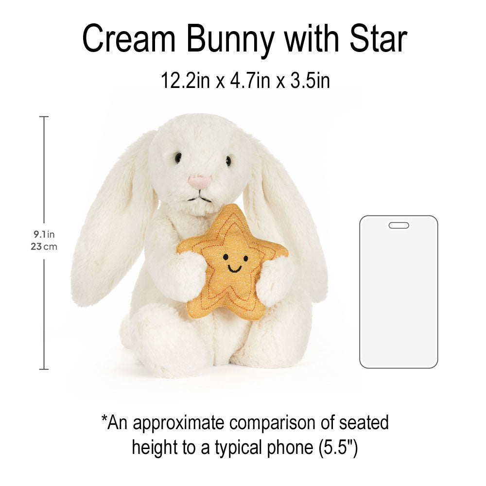 *Jellycat Cream Bunny with Star - 12"