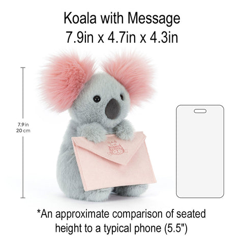 *Jellycat Koala with Message - 8"