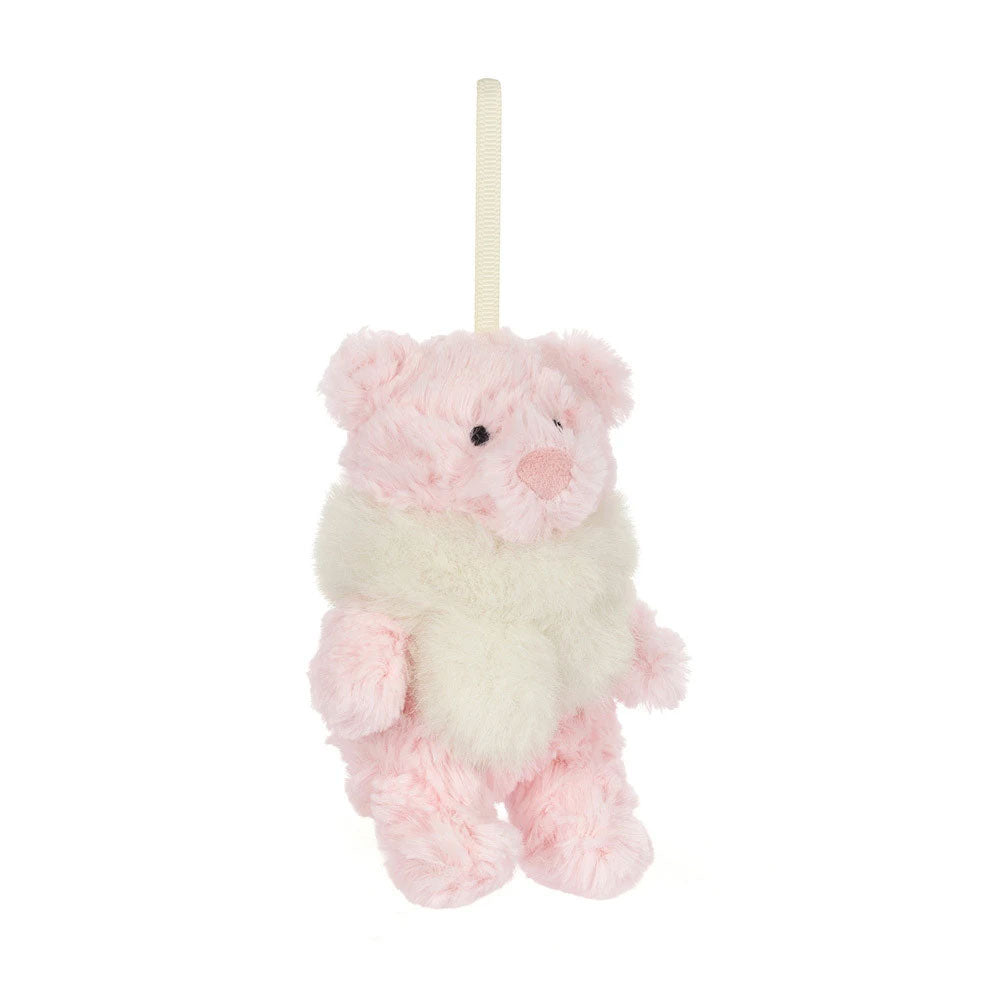 *Jellycat Leola Bear Winter Warmer Decoration - 4"