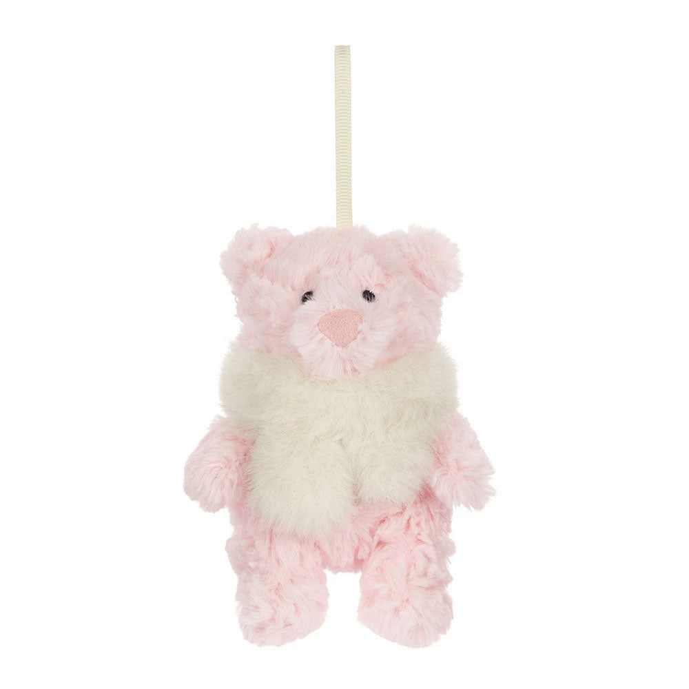 *Jellycat Leola Bear Winter Warmer Decoration - 4"
