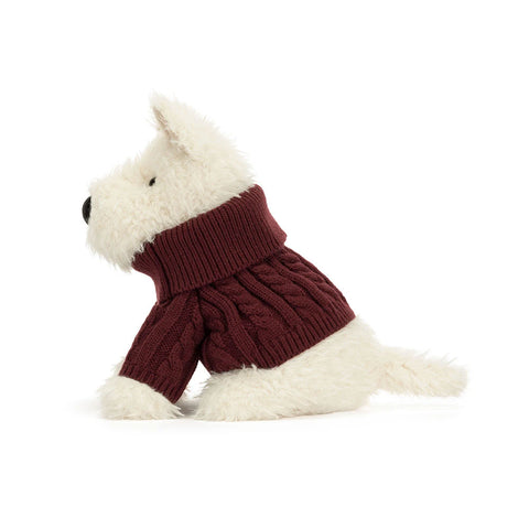 *Jellycat Munro Scotty Dog Winter Sweater - 10"
