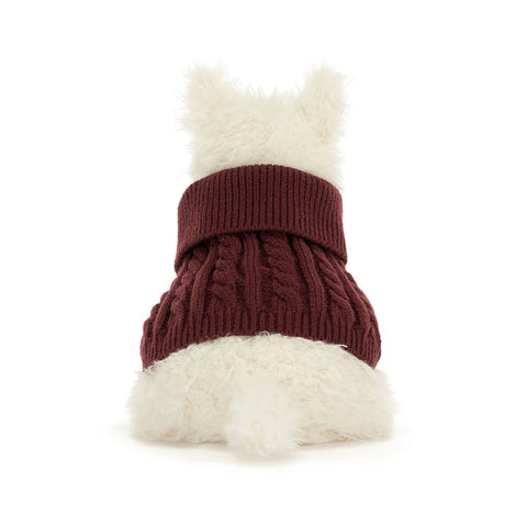 *Jellycat Munro Scotty Dog Winter Sweater - 10"