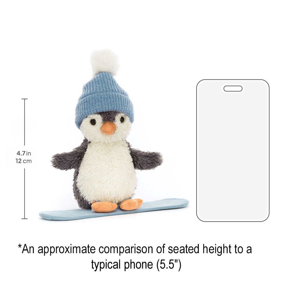 *Jellycat Peanut Penguin Snowboarding - 7"