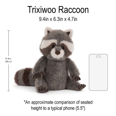 *Jellycat Trixiwoo Raccoon - 9"