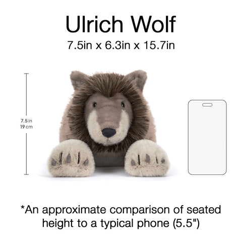 *Jellycat Ulrich Wolf - 16"