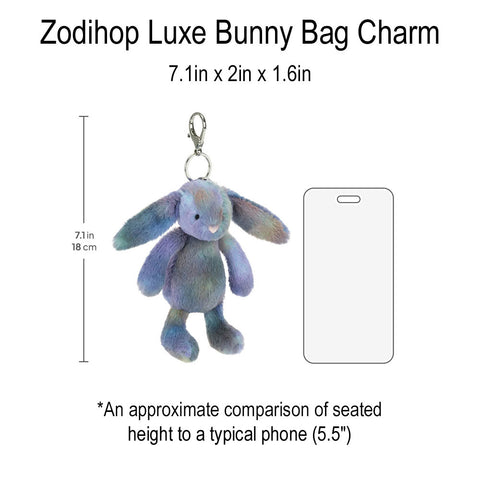 *Jellycat Zodihop Luxe Bunny Bag Charm - 7"