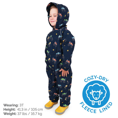 Jan & Jul Cozy-Dry Play Suit - Big Trucks