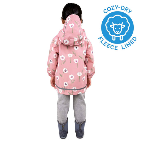 Jan & Jul Cozy-Dry Rain Jacket - White Tulip