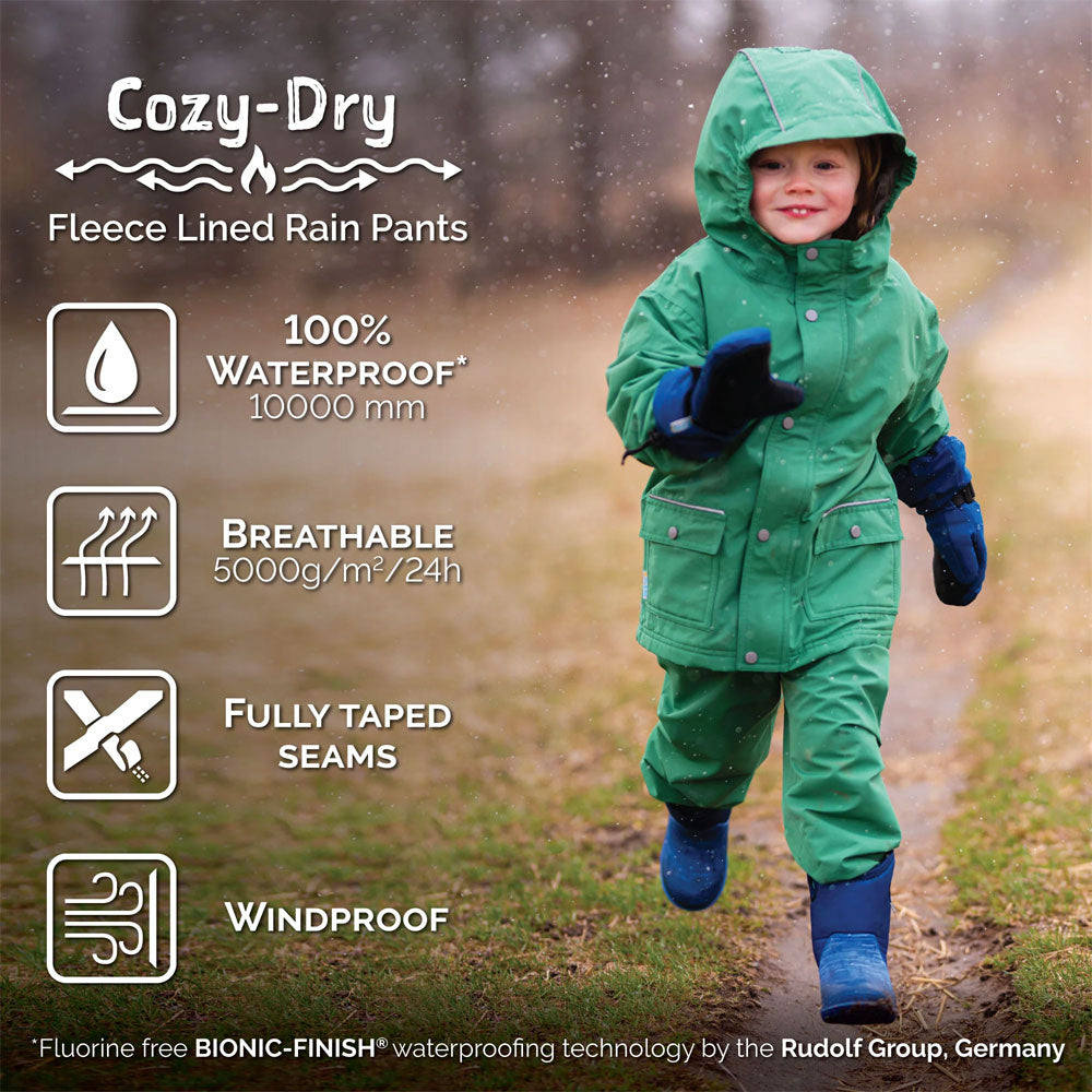 Jan & Jul Cozy-Dry Rain Pants (Fleece Lined) - Dusty Pink