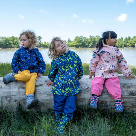 Jan & Jul Cozy-Dry Rain Pants (Fleece Lined) - Nebula Blue