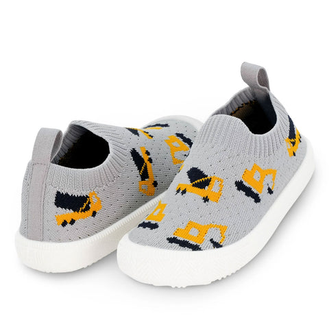 Jan + Jul Graphic Knit Shoes - Grey Construction