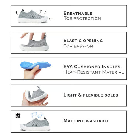 Jan + Jul Graphic Knit Shoes - Grey Construction
