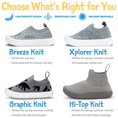 Jan + Jul Graphic Knit Shoes - Grey Construction