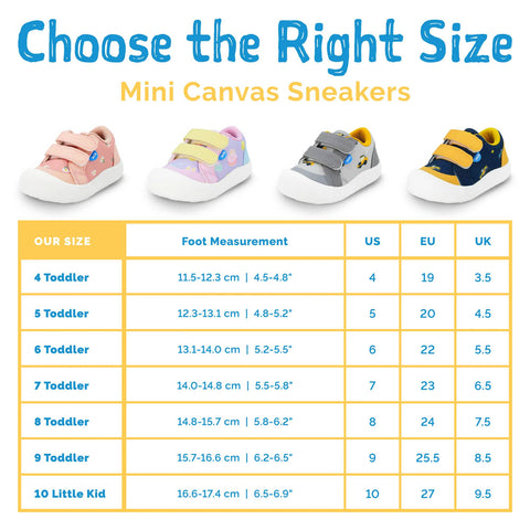 Jan & Jul Toddler Mini Canvas Sneakers - Apricot Flower