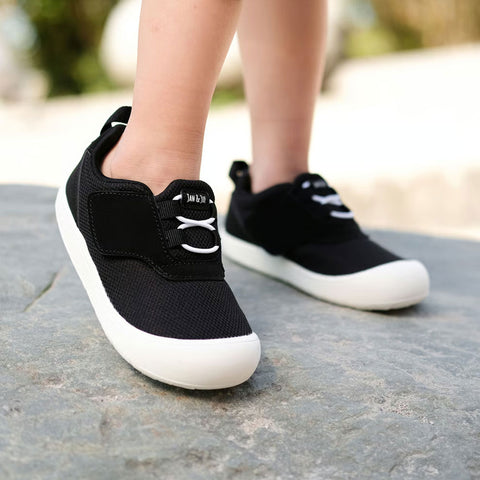 Jan & Jul Mini-Flyer Toddler Sneakers - Black Tie