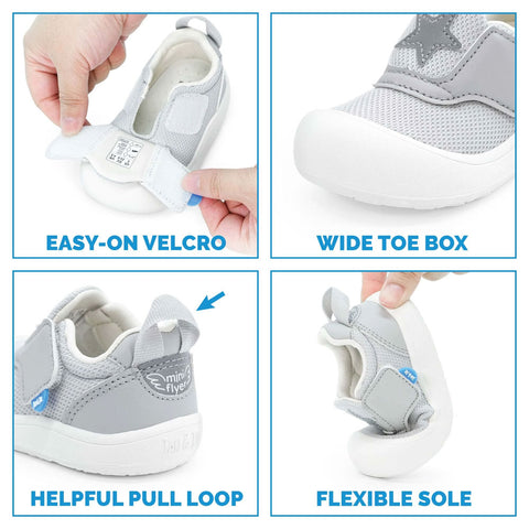 Jan & Jul Mini-Flyer Toddler Sneakers - Black Tie