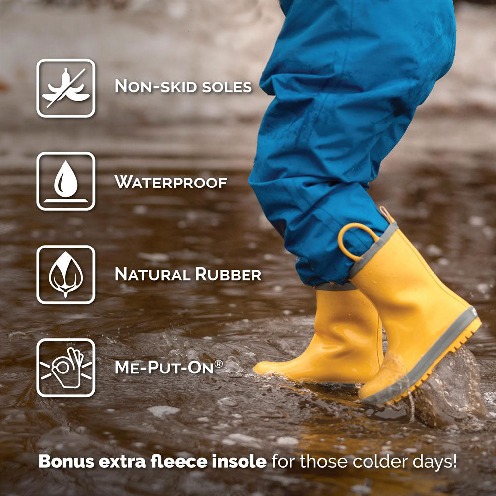 Jan & Jul Puddle-Dry Rain Boots: Big Trucks - Kids Rubber Boots Canada ...
