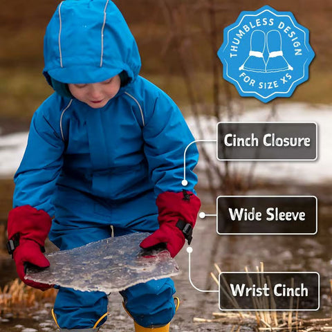 Jan & Jul Toasty-Dry Waterproof Snow Mittens - Nebula Blue