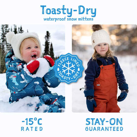Jan & Jul Toasty-Dry Waterproof Snow Mittens - Nebula Blue