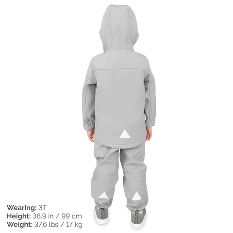 Jan & Jul Cozy-Dry Softshell Jacket - Grey (Size 3t)