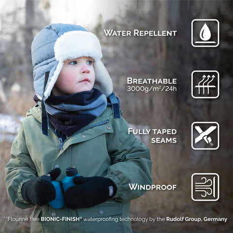 Jan + Jul Toasty-Dry Trapper Hat - Nebula Blue