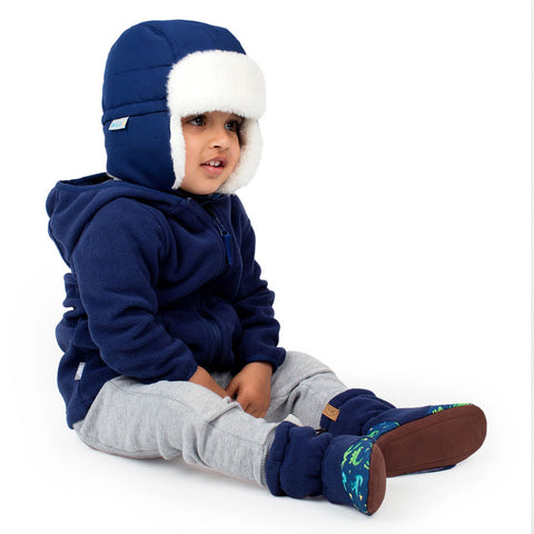 Jan + Jul Toasty-Dry Trapper Hat - Nebula Blue