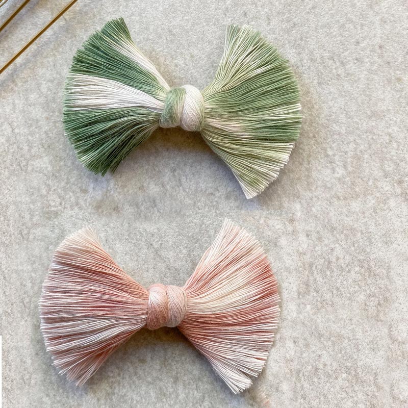 *Knotty Alex Daisy Macrame Bow Clip 2-Pack *CLEARANCE*