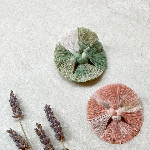 *Knotty Alex Poppy Macrame Bow Clip - 2-Pack *CLEARANCE*