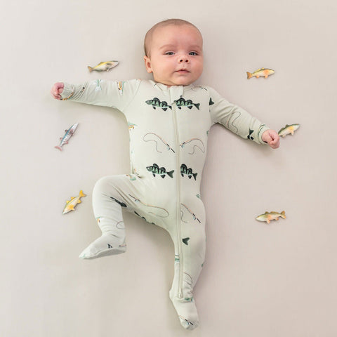 Kyte Baby Zippered Footie - Fishing